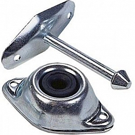 Door Catch Straight Plunger Style 4-3/4 inch Steel Rubber Socket