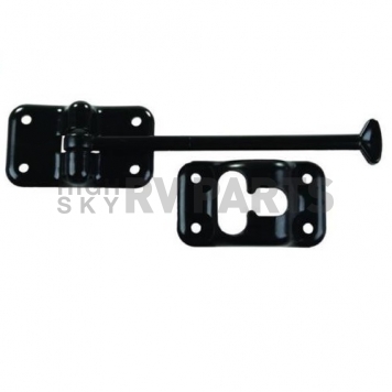 JR Products Door Catch T-Style Black 6 inch Plastic
