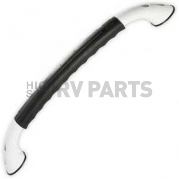 JR Products Deluxe Exterior Grab Bar Padded Rubber Grip Straight White 48315