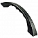 JR Products Exterior Grab Bar 9-7/8 inch Length Curved Black Plastic 482-A-3-A