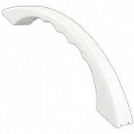 JR Products Exterior Grab Bar 9-7/8 inch Length Curved White Plastic 482-A-2-A