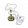 JR Products Fold-Out Bunk Clamp White