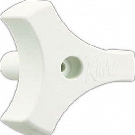Window Crank Knob Triangular 13/16 Inch Shaft White