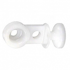 Window Curtain Tab Type A Glider Snap-In Type Set of 14 - White - 81075