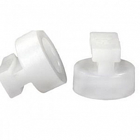 JR Products Window Curtain Glider Type C Window Curtain Track White - Set Of 14 - 81295