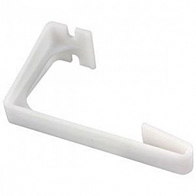 JR Products Window Curtain Retainer L-Shape White - Set of 2 - 81485