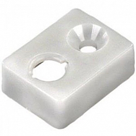 Window Curtain Track End Stop White - Pack of 2 - 81465