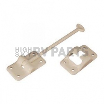 Door Catch T-Style Colonial White 6 inch Plastic - E237