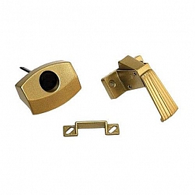 Entry Door Latch Non Locking Gold 1-1/4 inch Thick Door
