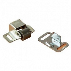 RV Cabinet Door Roller Catch 1-1/4 inch Silver - Set of 2