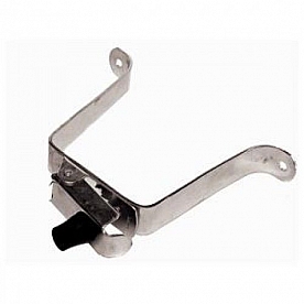RV Entry Door Holder With Bumper Silver