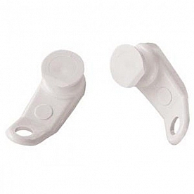 Window Curtain Glider Cord Draw Traverse Rod White - Set Of 14 - A110