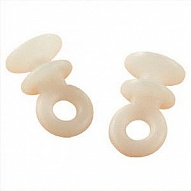 Window Curtain Glider Large Sliding Eye Type White - Set Of 14 - A102