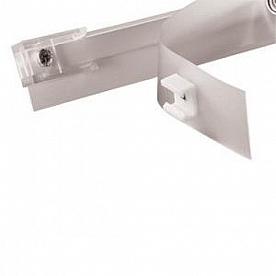 Window Curtain Track Wall Mounted - 45 Inches White - A502