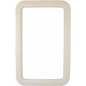 Valterra RV Entry Door Window Exterior Frame - 12 inch x 21 inch Ivory