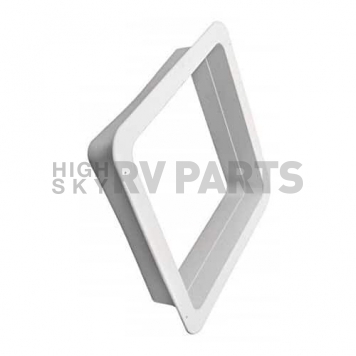 Heng's Roof Vent Trim Ring 14 inch x 14 inch x 1-1/8 inch Vertical Leg with Radius Corners- White 90090B -3