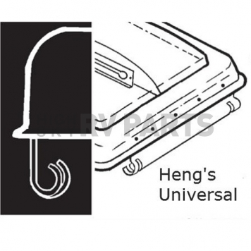 Heng's Roof Vent Lid for Elixir Universal/ Ventline Vents - White 90110-C1 -1