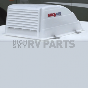 MaxxAir Roof Vent Cover Vented On One Side Polyethylene White - 00-933066-7
