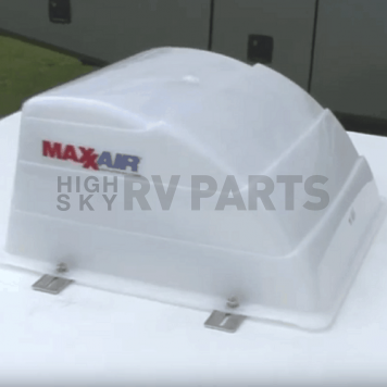 MaxxAir Roof Vent Cover Vented On One Side Polyethylene White - 00-933066-9
