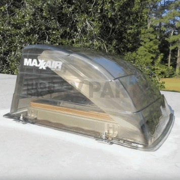 MaxxAir Roof Vent Cover Vented On One Side Polyethylene Smoke - 00-933067-6