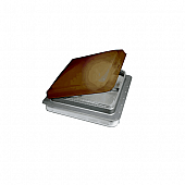 Heng's Industries RV Roof Vent Manual Opening Without Fan - Metal Base/ Amber Lid 73111-C1G1 