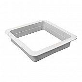 Heng's Roof Vent Trim Ring 14 in x 14 in x 3 in Telescoping Vertical Leg w Radius Corners - White - JRP1120B 