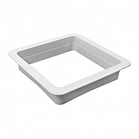 Heng's Roof Vent Trim Ring 14 in x 14 in x 3 in Telescoping Vertical Leg w Radius Corners - White - JRP1120B 