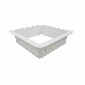 Heng's Roof Vent Trim Ring 14 inch x 14 inch x 4 inch Vertical Leg with Radius Corners - White 90094B 