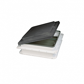 Heng's Industries RV Roof Vent - Manual White Metal Base/ Smoke Lid - V774401-C1G1