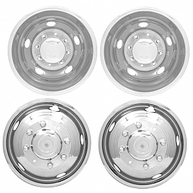 Dicor Versa Liner Wheel Simulator Stainless Steel Front And Rear - Set of 4 - V195F9