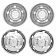 Dicor Versa Liner Wheel Simulator Stainless Steel Front And Rear - Set of 4 - V195F9