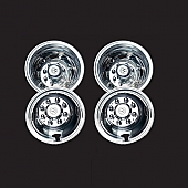 Wheel Master Cover Stainless Steel Front And Rear - Set of 4 - 160U0J 