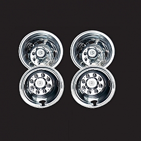 Wheel Master Cover Stainless Steel Front And Rear - Set of 4 - 160U0J 