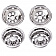 Wheel Master Wheel Simulator Stainless Steel Front And Rear - Set of 4 - 168E0JC