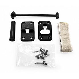 Camco Door Holder with Bumper - 6 inch Black - 42396