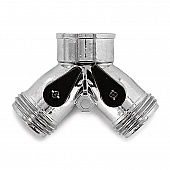Fresh Water Double Hose Connector Metal with Shut off Valves