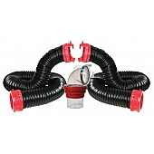Valterra Dominator Two Sewer Hose 20' Length with 90 Degree Sewer Adapter D04-0275
