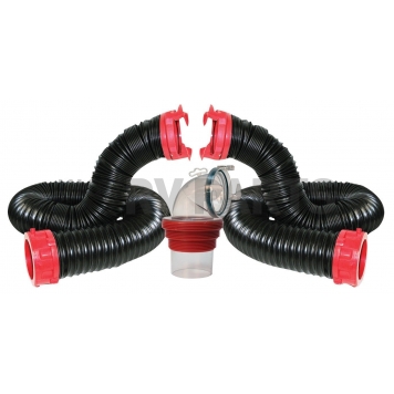 Valterra Dominator Two Sewer Hose 20' Length with 90 Degree Sewer Adapter D04-0275