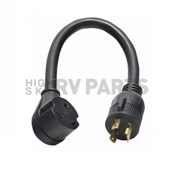 Valterra RV Power Cord Adapter, 3 Prong Male To 30 Amp Female 12 inch Twist Lock - A10-G30330VP 