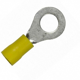 WirthCo Wire Terminal End, 5/16 inch Vinyl Ring Terminal, 12-10 Ga. Yellow, Case Of 100