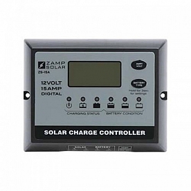 Zamp Solar Digital Battery Charge Controller 250 Watts 15 Ampere 12 Volt - ZS-15AW 