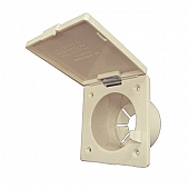 Zebra RV Cable Hatch, 1 inch Back Opening, Colonial White