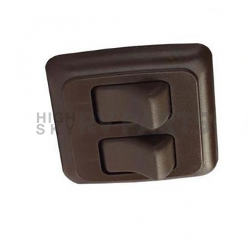 JR Products Multi Purpose Double On/Off Rocker Switch SPST - Brown With Bezel-3