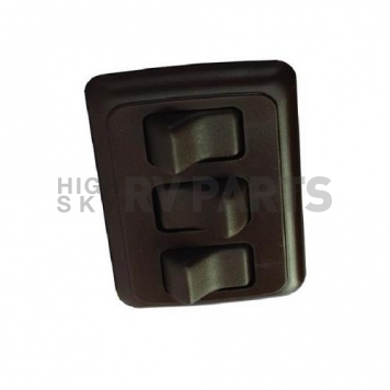 JR Products Multi Purpose Triple On/Off Rocker Switch SPST - Brown With Bezel-3