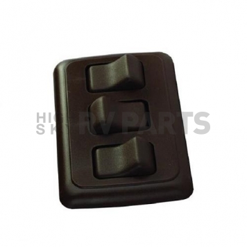 JR Products Multi Purpose Triple On/Off Rocker Switch SPST - Brown With Bezel-1