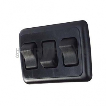 JR Products Multi Purpose Triple On/ Off Switch - Black - 12245-2
