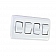 JR Products Multi Purpose Quad On/ Off Rocker Switch, 2 Terminals, SPST, White
