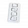 JR Products Multi Purpose Quad On/ Off Rocker Switch, 2 Terminals, SPST, White