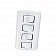 JR Products Multi Purpose Quad On/ Off Rocker Switch, 2 Terminals, SPST, White