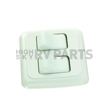 JR Products Multi Purpose Double On/Off Rocker Switch SPST - White With Bezel-1